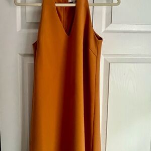 Lucy Paris Bold Orange Sleeveless Mini Dress